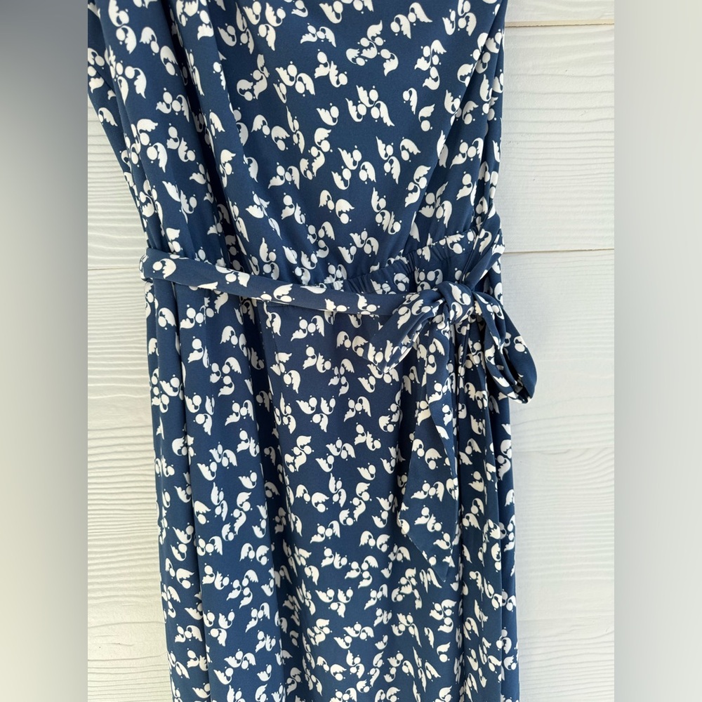 Ralph Lauren Elegant Blue Floral One-Shoulder Dress - Picture 7 of 13